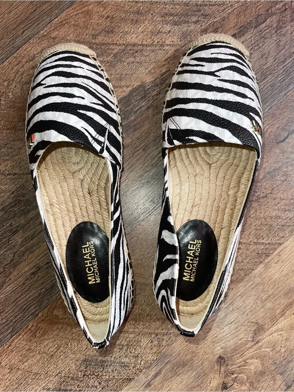 MICHAEL  Kors Zebra-Print Espadrilles - Black & White